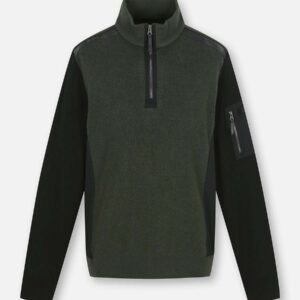 Khaki Zip-Up Sweater